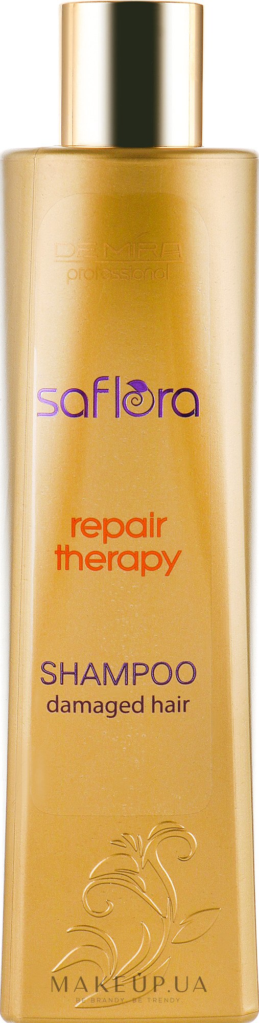 Профессиональный шампунь для домашнего ухода за поврежденными волосами - Demira Professional Saflora Repair Therapy — фото 300ml