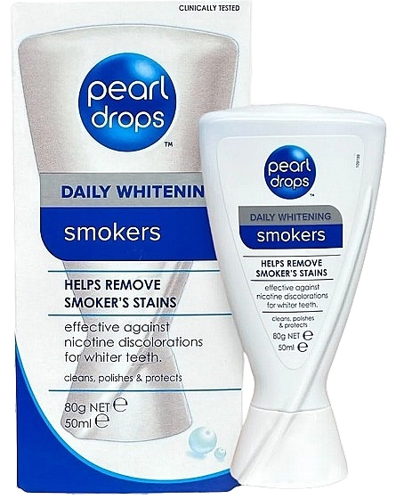 Полироль для зубов с эффектом отбеливания "Для курильщиков" - Pearl Drops Smokers Stain Removing Daily Whitening Teeth Polish Paste — фото N1