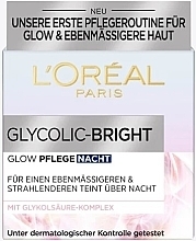 Ночной осветляющий крем для лица - L'Oreal Paris Glycolic-Bright Glowing Night Cream — фото N2
