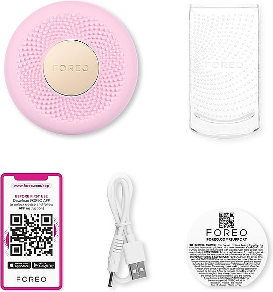 Мини-прибор для омоложения и глубокого увлажнения кожи - Foreo UFO 3 Mini Deep Hydration Face Device Pearl Pink — фото N3