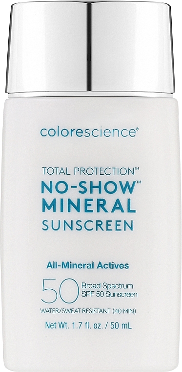 Прозорий мінеральний сонцезахисний флюїд - Colorescience Total Protection No-Show Mineral Sunscreen SPF 50 — фото N1
