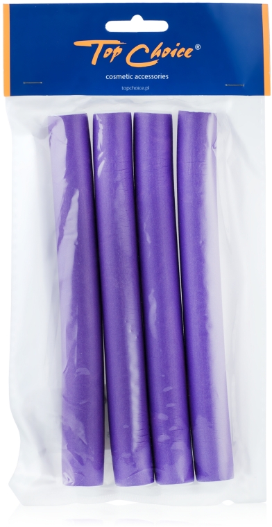 Бигуди-папильоты из неопрена, 4 шт, фиолетовые - Top Choice — фото N2