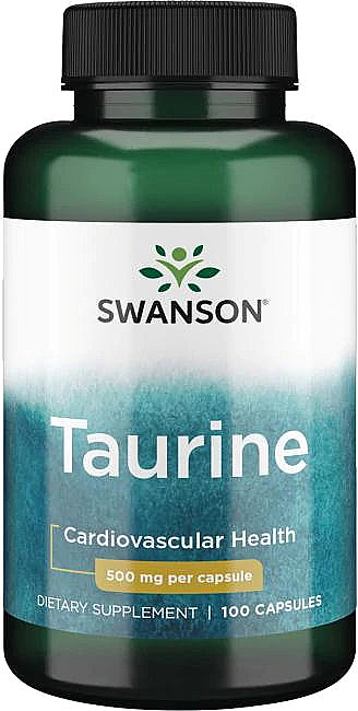 Пищевая добавка "Таурин", 500 мг, 100 капсул - Swanson Taurine — фото N1
