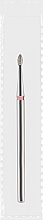 Парфумерія, косметика Фреза алмазна червона "Оливка заокруглена", діаметр 1,6 мм, довжина 3,4 мм - Divia DF006-16-R