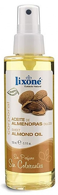 Олія-спрей для тіла з олією солодкого мигдалю - Lixone Sweet Almond Oil — фото N1
