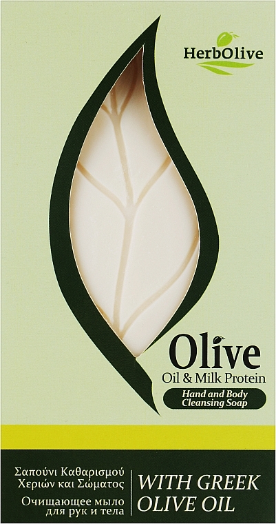 Мыло листок с молочным протеином - Madis HerbOlive Soap — фото N1