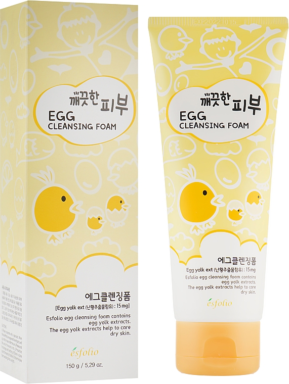 Яєчна пінка для вмивання - Esfolio Pure Skin Egg Cleansing Foam