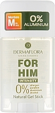 Гелевий дезодорант-стік для чоловіків - Dermaflora For Him Intensity Natural Gel Stick — фото N1