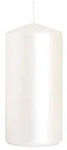 Свеча цилиндрическая 50x100 мм, перламутровая - Bispol — фото N1