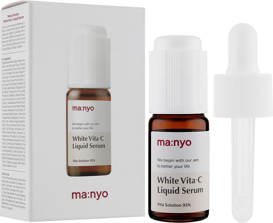 Сироватка для обличчя з вітамінним комплексом - Manyo White Vita C Liquid Serum — фото N2