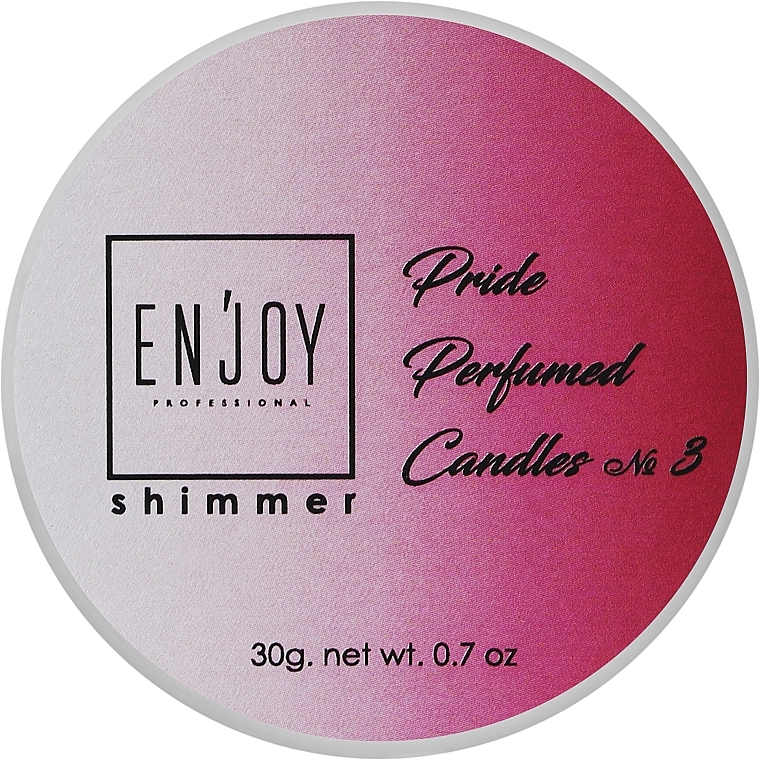 Парфумована масажна свічка - Enjoy Professional Shimmer Perfumed Candle Pride #3 — фото N1
