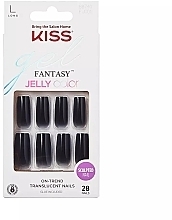 Парфумерія, косметика Набір накладних нігтів з клеєм, довгі - Kiss Fantasy On-Trend Translucent Nails Jelly Color