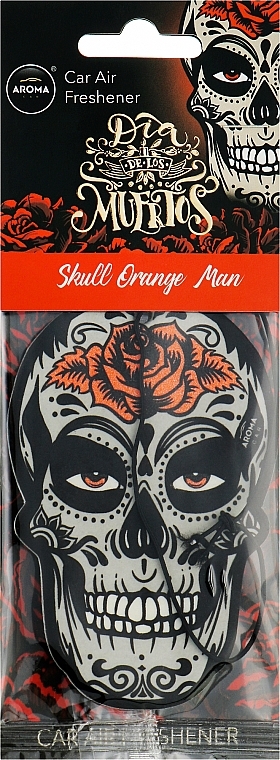 Автомобильный ароматизатор - Aroma Car Dia De Los Muertos Skull Orange Man