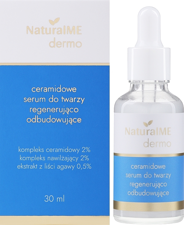 Регенерувальна та відновлювальна сироватка для обличчя з керамідами - NaturalME Dermo — фото N1