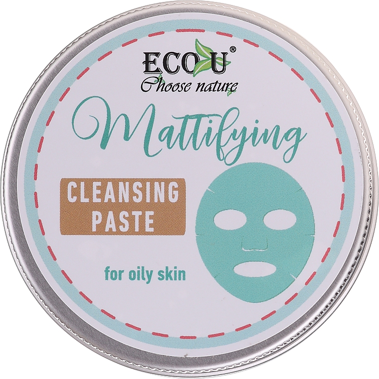 Очищувальна паста для обличчя - ECO U Mattifying Cleansing Paste For Oily Skin — фото N1