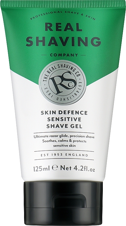 Гель для гоління для чутливої шкіри - The Real Shaving Co. Skin Defence Sensitive Shave Gel — фото N1