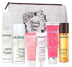 Духи, Парфюмерия, косметика Набор "Путешествуй с Caudalie" - Caudalie (cleansing oil/30ml + lot/50ml + cr/15ml + serum/10ml + h/cr/30ml + b/oil/15ml + pounch)