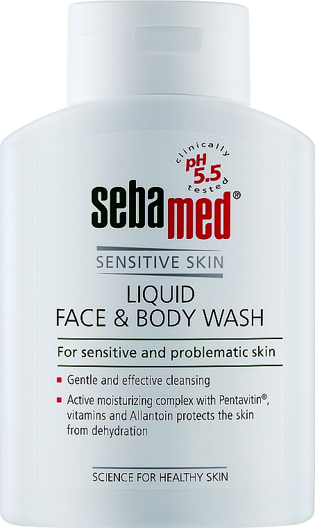 Очищувальний засіб для обличчя і тіла - Sebamed Sensitive Skin Liquid Face and Body Wash — фото N5