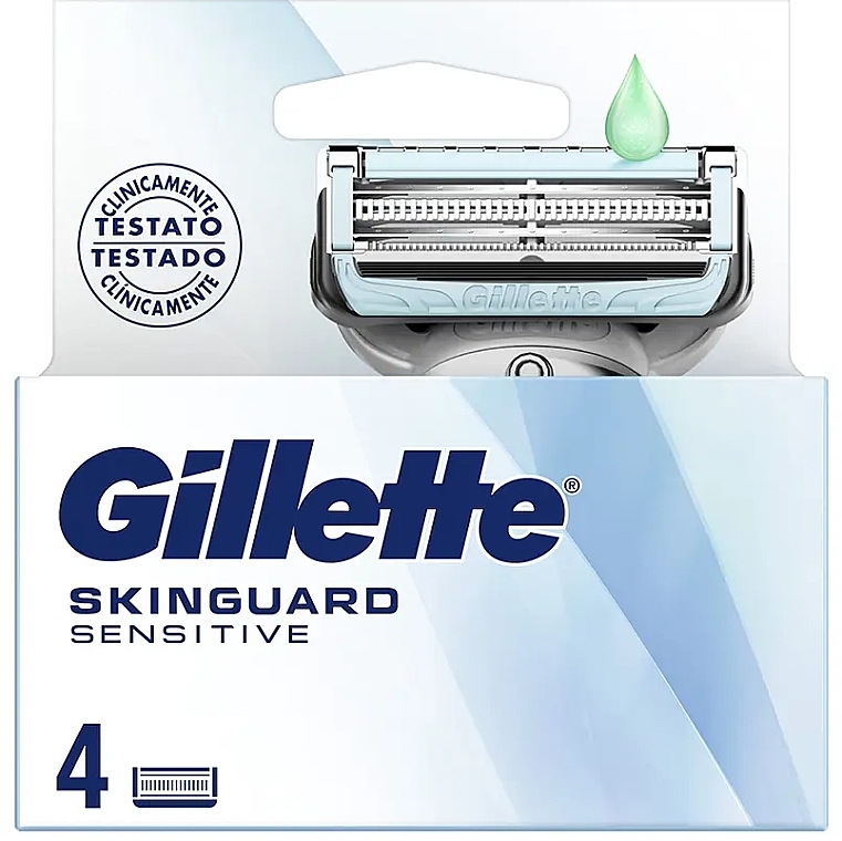 Сменные кассеты для бритья, 4 шт. - Gillette SkinGuard Sensitive — фото N1