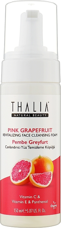 Очищающая пенка для лица с экстрактом розового грейпфрута - Thalia — фото N1