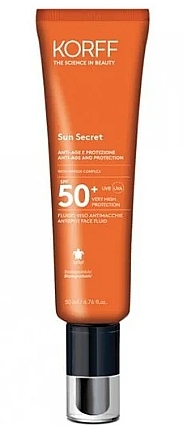 Флюид для лица от фотостарения с SPF50+ - Korff Sun Secret Anti-Age Anti Spot Face Fluid SPF50 — фото N1