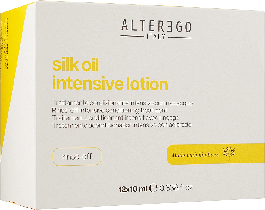 Інтенсивне лікування для неслухняного і кучерявого волосся - Alter Ego Silk Oil Intensive Lotion — фото N1