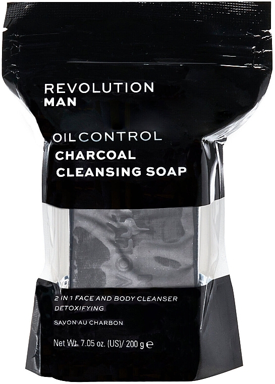 Очищающее мыло с углем для мужчин - Revolution Skincare Man Charcoal Cleansing Soap — фото N1