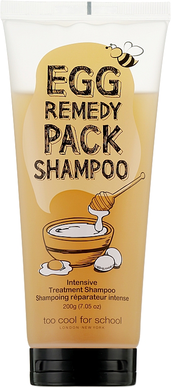 Восстанавливающий шампунь для волос - Too Cool For School Egg Remedy Pack Shampoo — фото N1
