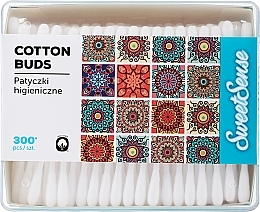 Ватные палочки в прямоугольной коробке, 300 шт - Cleanic SweetSense Cotton Buds — фото N2