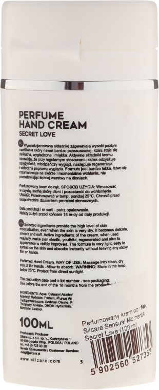 Крем для рук - Silcare Sensual Moments Secret Love Hand Cream — фото N4