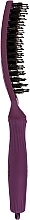 Щетка для волос изогнутая продувная, пурпурный - Olivia Garden Fingerbrush Think Pink 2022 Deep Purple — фото N2