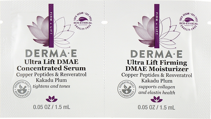 Набор пробников - Derma E Ultra Lift (serum/1.5ml + cr/1.5ml)