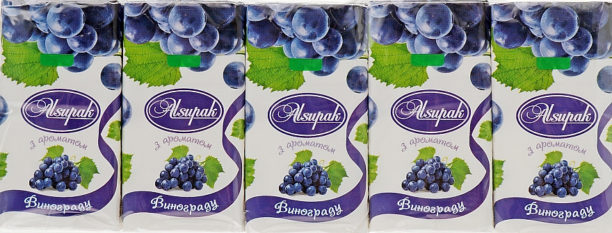 Бумажные носовые платки, с ароматом "Виноград" - Alsupak