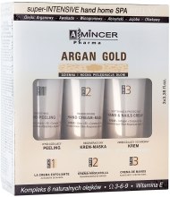 Духи, Парфюмерия, косметика Набор "Интенсивный" - Mincer Pharma Argan Gold HOME SPA DELUXE Super-Intensive (scrub/100ml + cr/100ml + cr/100ml)