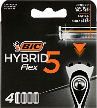 Духи, Парфюмерия, косметика Сменные кассеты для бритья Flex 5 Hybrid, 4шт - Bic