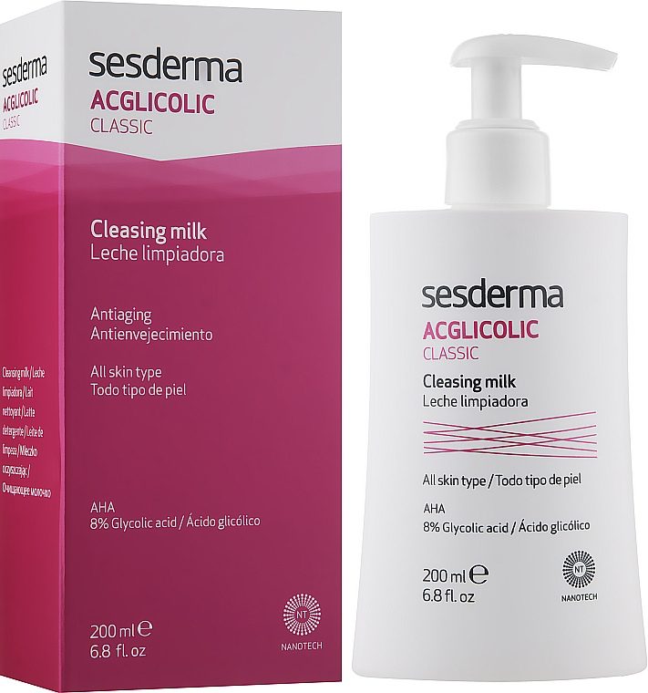 Молочко для снятия макияжа - SesDerma Laboratories Acglicolic Classic Cleansing Milk — фото N2