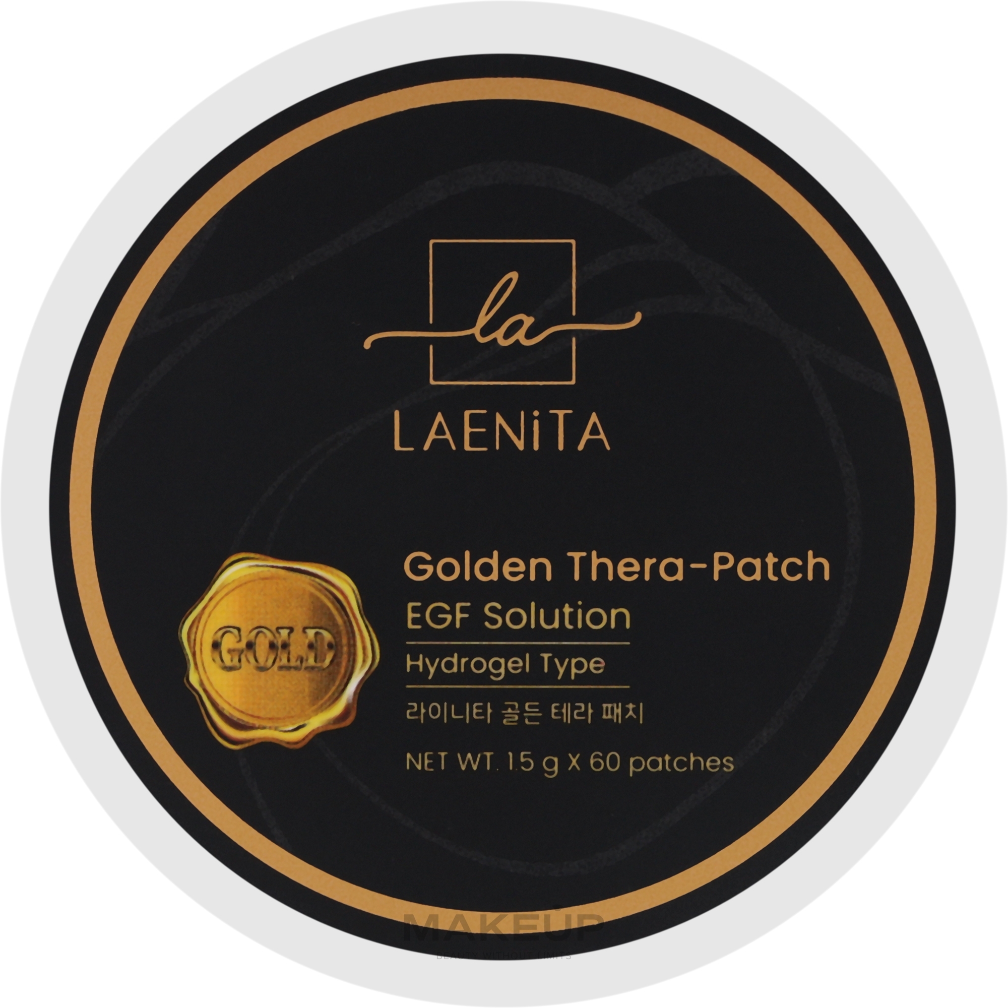 Гидрогелевые патчи с золотом и ЭФР - Laenita Golden Therapy-Patch Egf Solution Hydrogel Type — фото 60шт