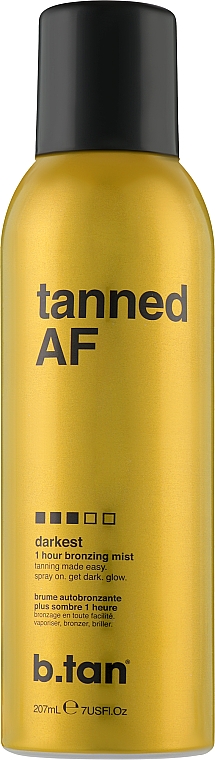 Cпрей для автозагара "Tanned Af", бронзирующий - B.tan Self Tan Bronzing Spray — фото N1