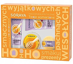 Парфумерія, косметика Набір - Soraya Foodie Honey (h/cr 75ml + b/oil 200 ml + foot/cream/+ 75ml + Bath/Bom 165 g)