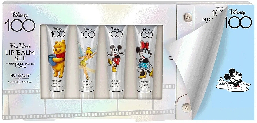 Набір бальзамів для губ - Mad Beauty Disney 100 Mickey Mouse Lip Balm Set — фото N2
