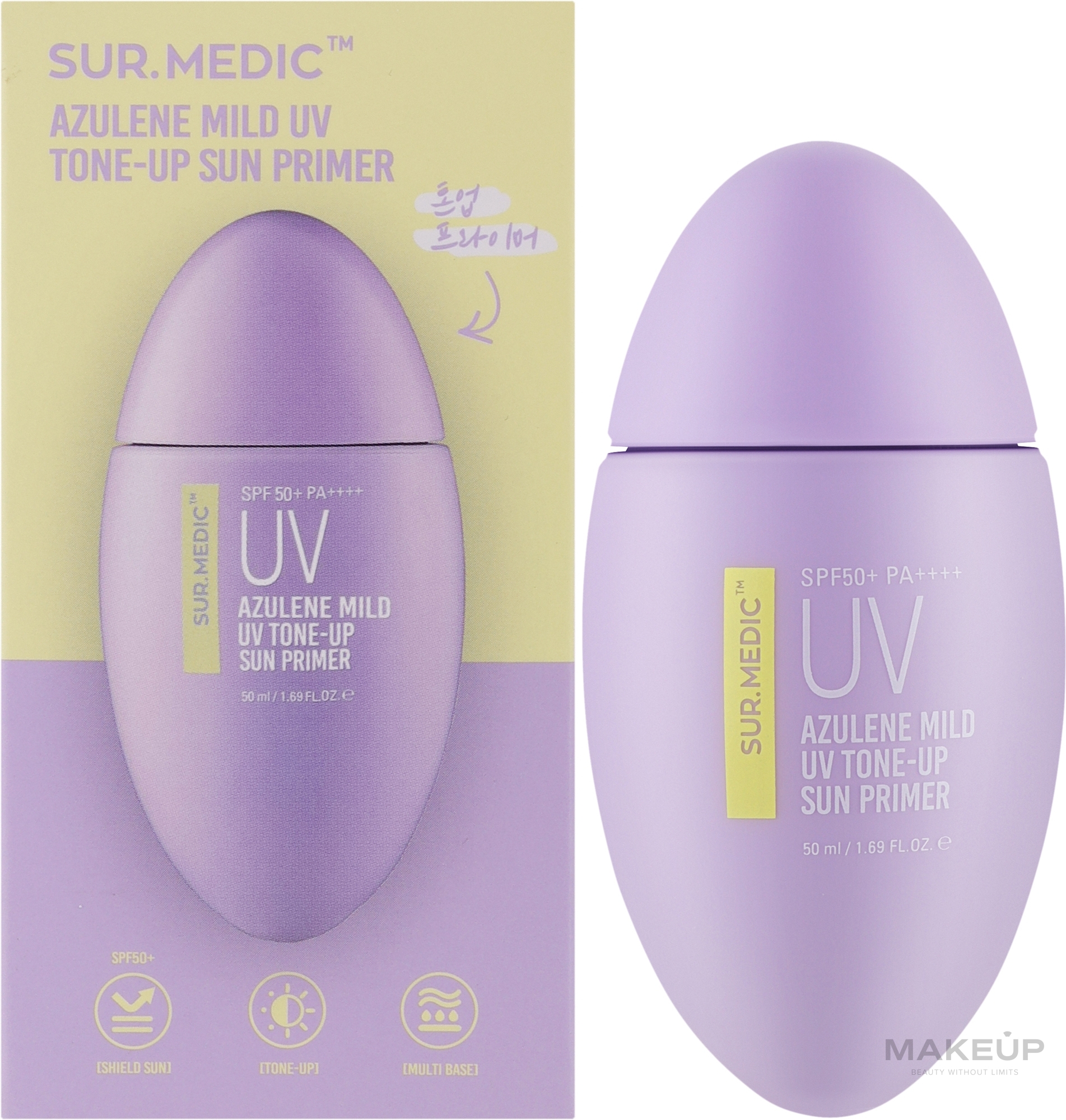 Легкий сонцезахисний праймер - Neogen Sur.Medic Azulene Mild UV Tone-Up Sun Primer SPF50+ PA++++ — фото 50ml