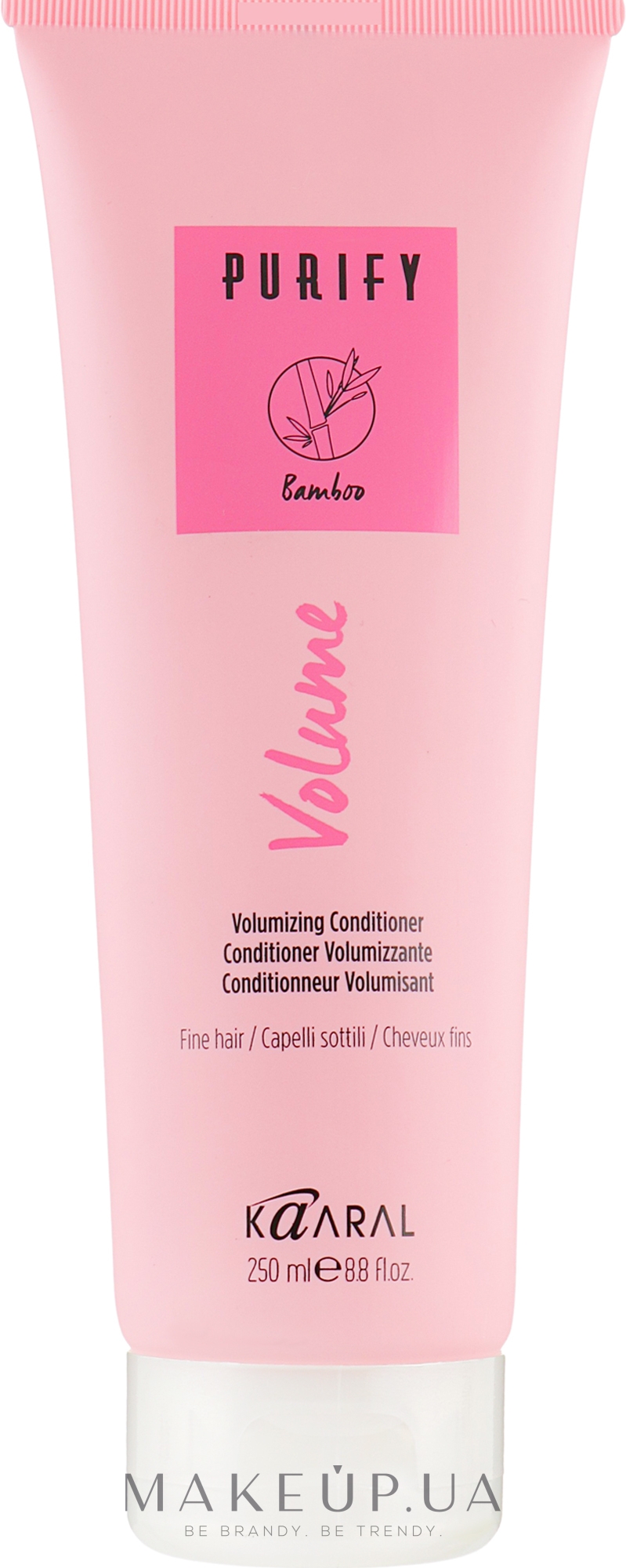 Крем-кондиционер для тонких волос с экстрактом бамбука - Kaaral Purify Volume Conditioner — фото 250ml
