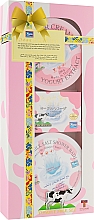 Парфумерія, косметика Набір косметичний - Yoko Yogurt Milk Set (soap/90g + scr/250ml + b/cr/200ml)
