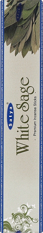 Пахощі преміум "Біла шавлія" - Satya White Sage Premium Incense Stick — фото N1