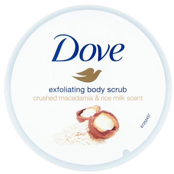 Скраб для тела питательный - Dove Exfoliating Body Scrub Crushed Macadamia & Rice Milk — фото N2