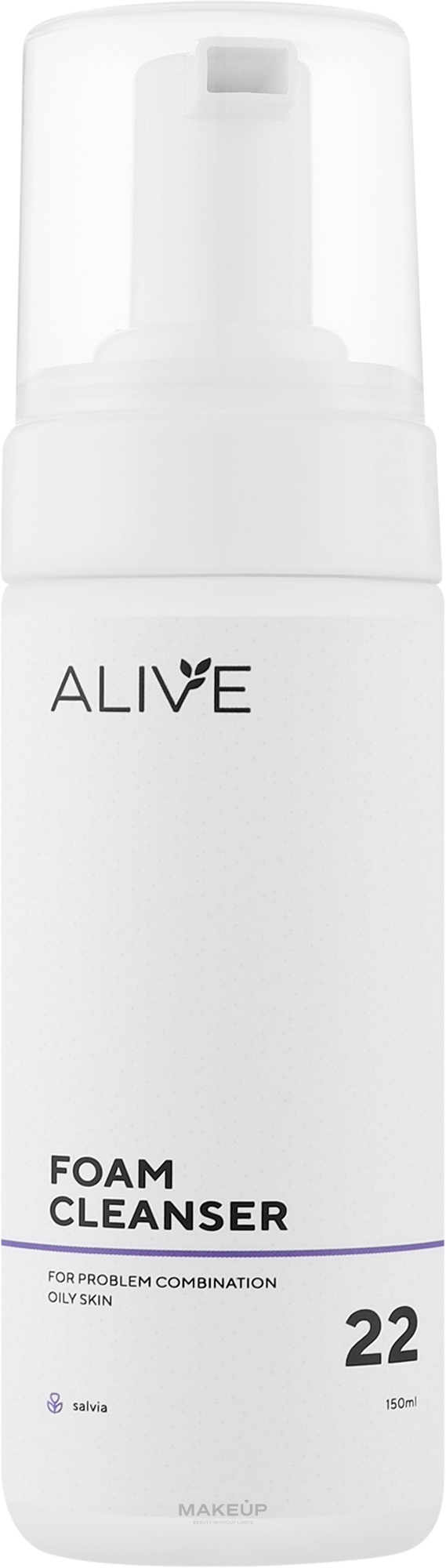 Пінка для проблемної, жирної та комбінованої шкіри - ALIVE Cosmetics Foam Cleanser 22 — фото 150ml