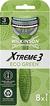 Одноразовые станки для бритья, 8 шт. - Wilkinson Sword Xtreme 3 Eco Green — фото N1