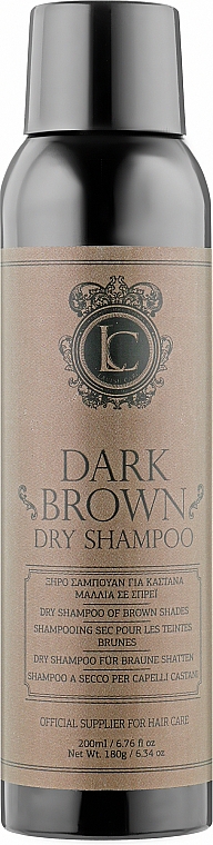 Сухой шампунь для волос с коричневым оттенком - Lavish Care Dry Shampoo Dark Brown — фото N1