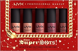 Духи, Парфюмерия, косметика Набор из 5 матовых кремовых помад для губ - NYX Professional Makeup Gimme Superstars! Soft Matte Lip Cream (lip/gloss/5х8ml)