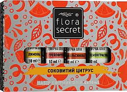 Набір ефірних олій "Соковитий цитрус" - Flora Secret (oil/4x10ml) — фото N1